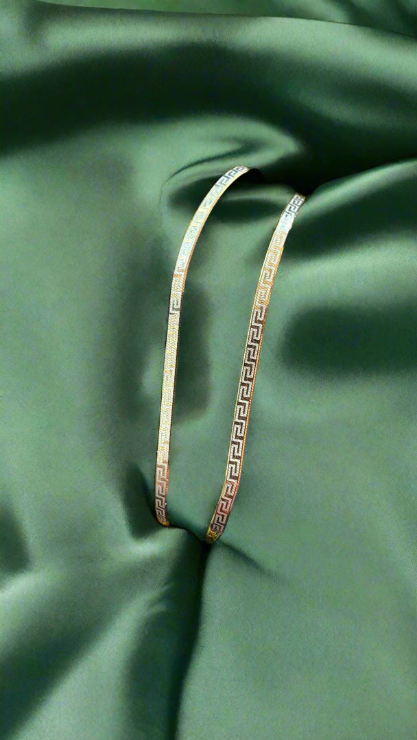 Gold Snake Anklet in Silver