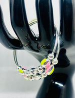 Load image into Gallery viewer, Sparkle Bloom Silver Bangle
